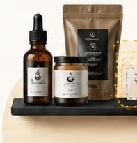 A brand's product lineup styled on an OfflineCart shelf